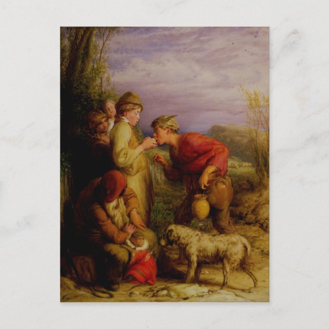 Einen Biss geben Postkarte (Vorderseite)