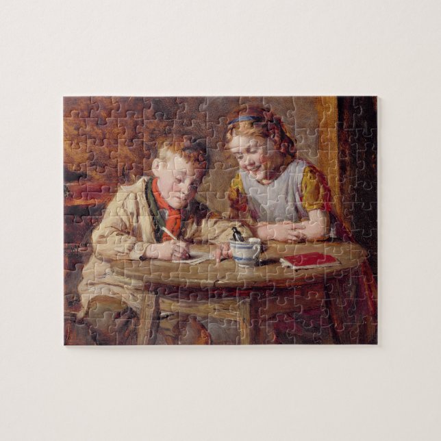 Einen Brief (Öl auf Platte) schreiben Puzzle (Horizontal)