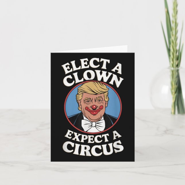 Einen Clown wählen, von dem erwartet wird, dass ei Karte (Vorderseite)