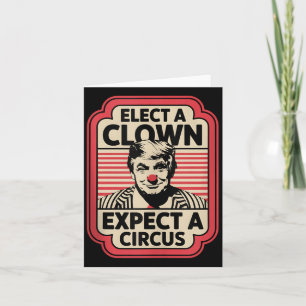 Einen Clown wählen, von dem erwartet wird, dass ei Karte