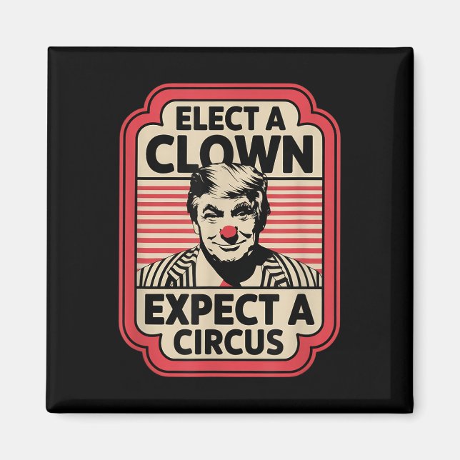 Einen Clown wählen, von dem erwartet wird, dass ei Magnet (Vorne)