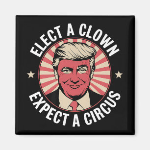 Einen Clown wählen, von dem erwartet wird, dass ei Magnet