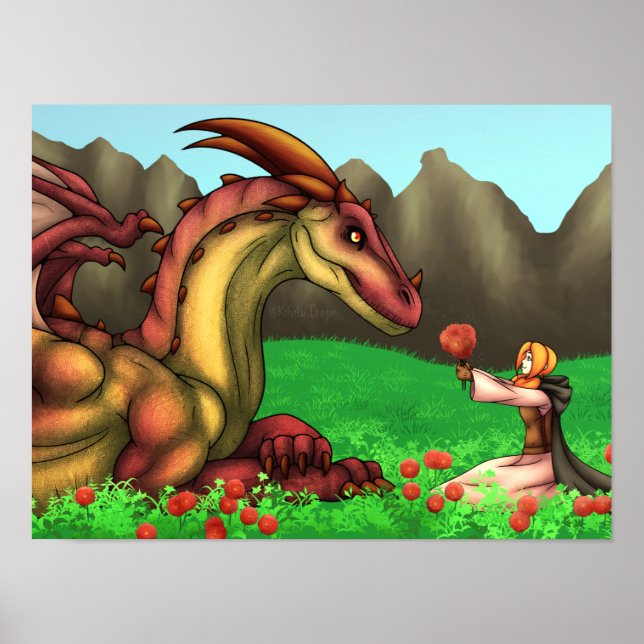 Einen Drachen schätzen Poster (Vorne)