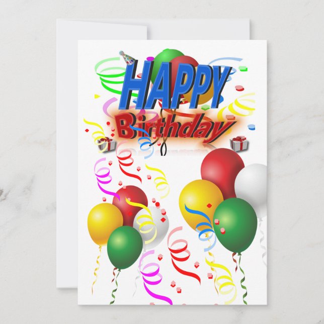 Einen farbenfrohen Geburtstag genießen (Vorderseite)