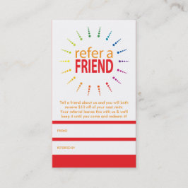 einen Freund RegenbogenBurst nennen Empfehlungskarte