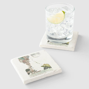 einen gefährdeten Froschfrosch-Untersetzer unterst Steinuntersetzer