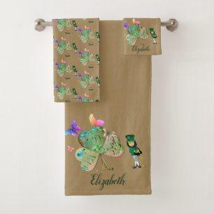 "Einen glücklichen St. Patrick's Day" Leprechaun Badhandtuch Set