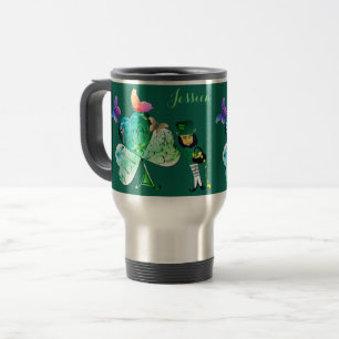 "Einen glücklichen St. Patrick's Day" Leprechaun Reisebecher