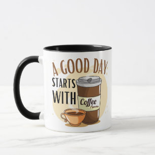 einen guten Start in den Tag mit Kaffee Tasse