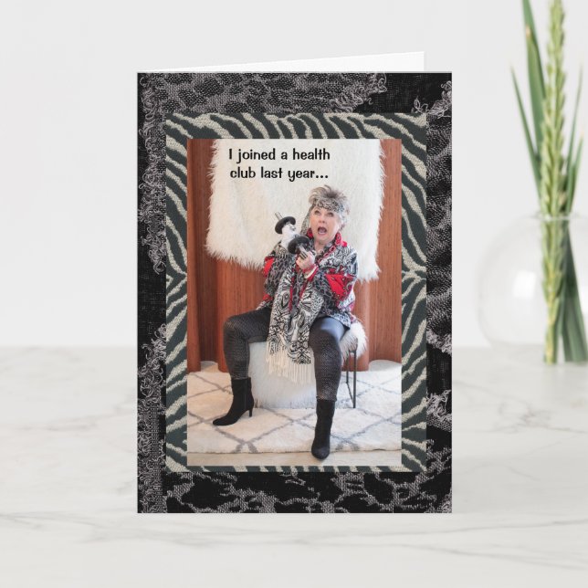 Einen Health Club zu besuchen bedeutet, tatsächlic Karte (Vorderseite)