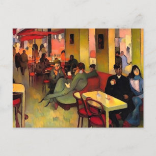 Einen Kaffee in Paris haben Postkarte