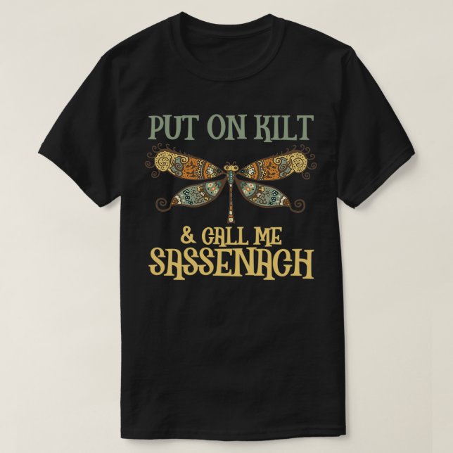 einen Kilo aufstellen und mich sassenach 1 nennen T-Shirt (Design vorne)