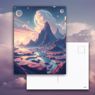 Einen magischen Tag wünschen   Kunst Postkarte