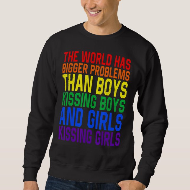Einen Monat lang hat die Welt größere Probleme Sweatshirt (Vorderseite)