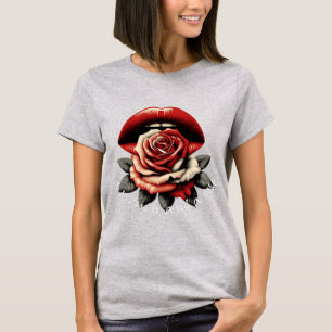 einen Mund und eine Rose, T-Shirt