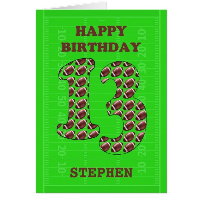 Einen Namen 13. Geburtstagsfußbälle hinzufügen (Vorne)