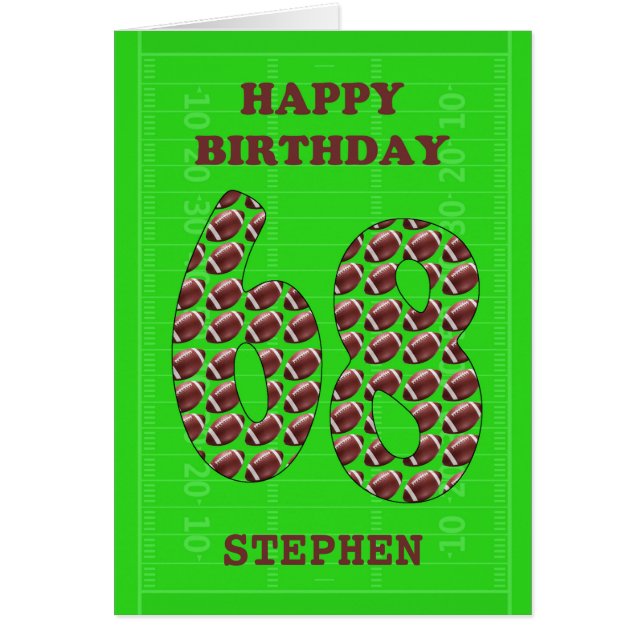 Einen Namen 68. Geburtstagsfußbälle hinzufügen (Vorne)