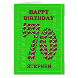 Einen Namen 70. Geburtstagsfußbälle hinzufügen