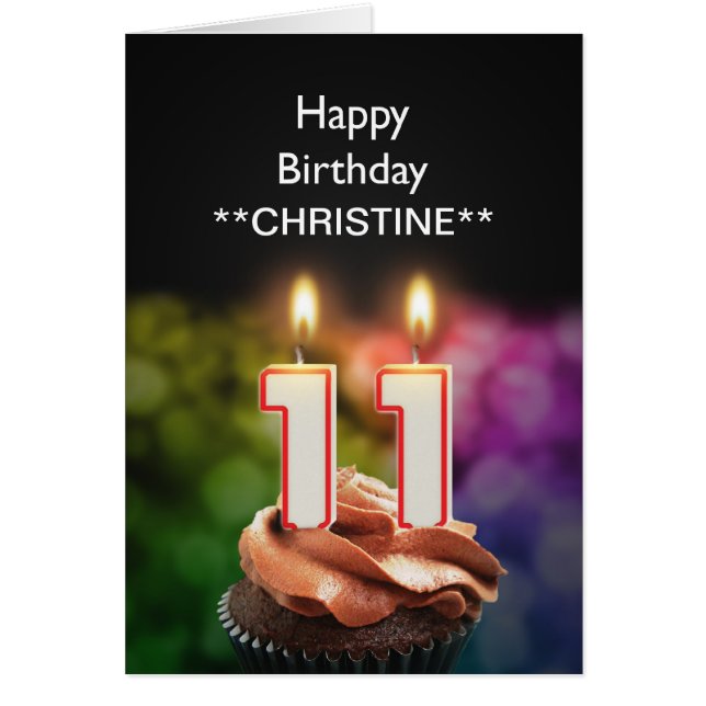 Einen Namen hinzufügen, 11. Geburtstagskarte (Vorne)