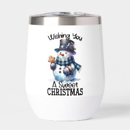 Einen niedlichen Schneemann zu Weihnachten wünsche