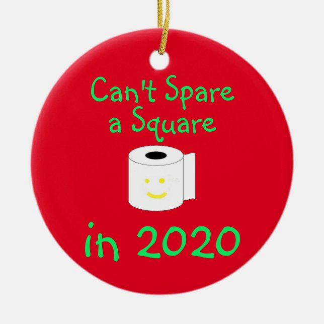 Einen Platz im Jahr 2020 nicht ersparen Keramik Ornament (Vorne)