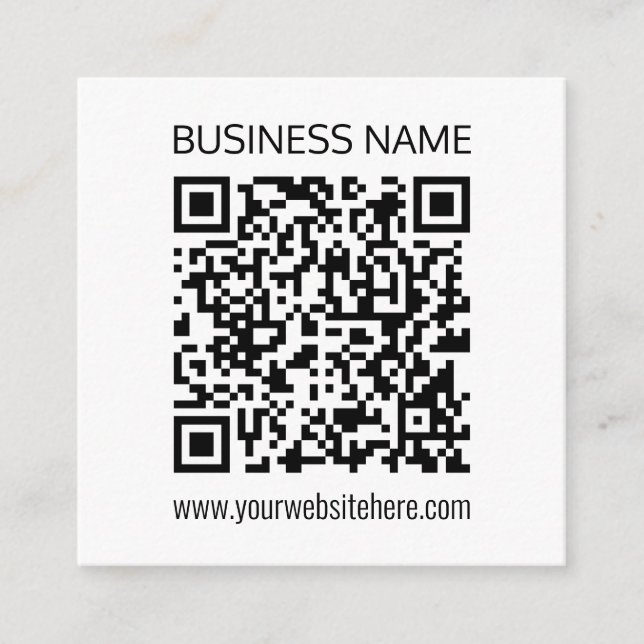 Einen QR-Code für Unternehmen sofort erstellen und Begleitkarte (Vorderseite)