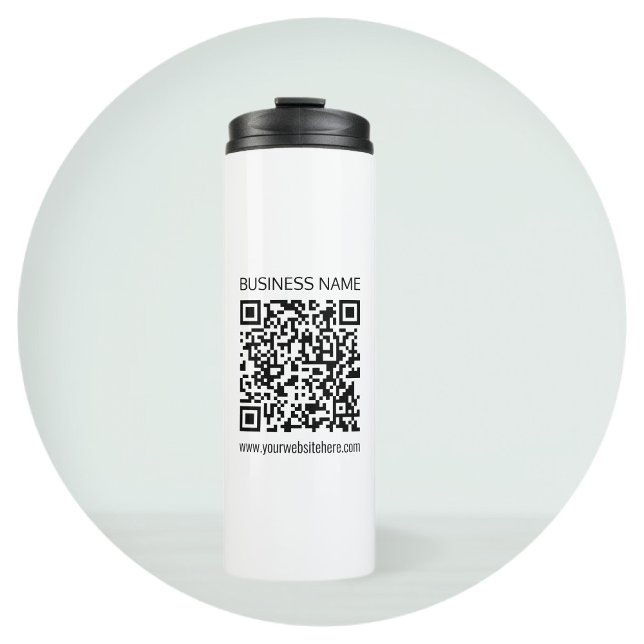 Einen QR-Code für Unternehmen sofort erstellen und Thermosbecher (Von Creator hochgeladen)