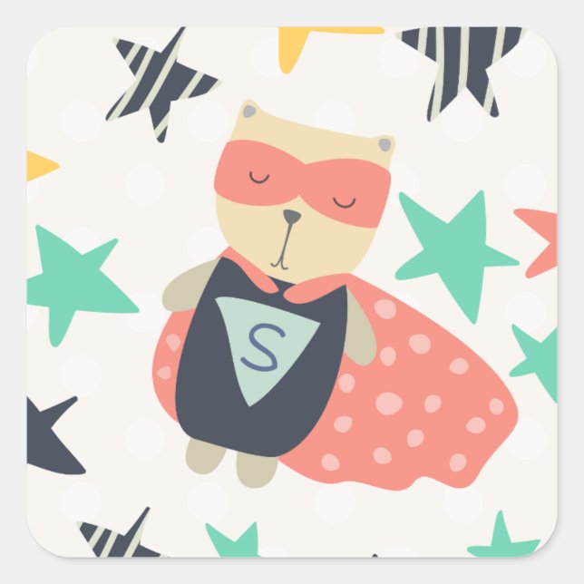 einen quadratischen Aufkleber (Vorderseite)