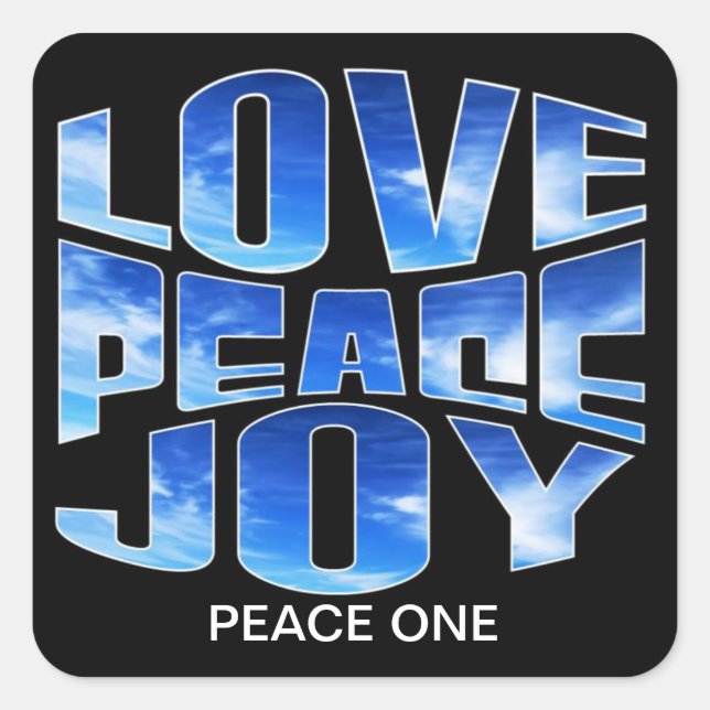 EINEN QUADRATISCHER AUFKLEBER (Vorderseite)