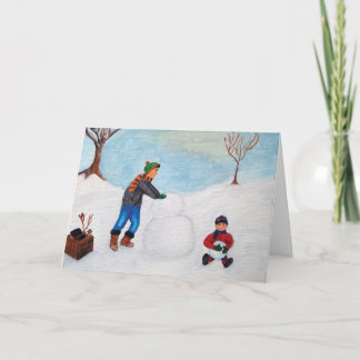 Einen Schnee-Tag zusammen mit "frohe Feiertage " Feiertagskarte