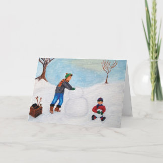 Einen Schnee-Tag zusammen verbringen Karte