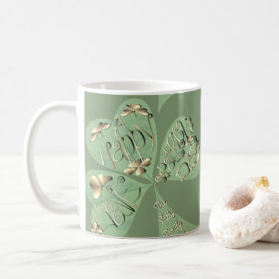 "Einen schönen St. Patrick's Day" Kleeblatt Kaffeetasse