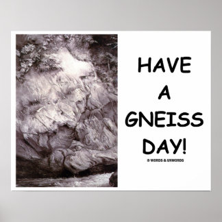 Einen schönen Tag! Geologie Gneiss Rock Poster