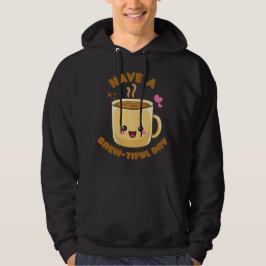 einen schönen Tag mit einem lustigen Kawaii Kaffee Hoodie