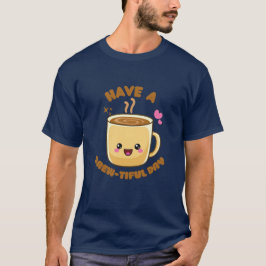 einen schönen Tag mit einem lustigen Kawaii Kaffee T-Shirt