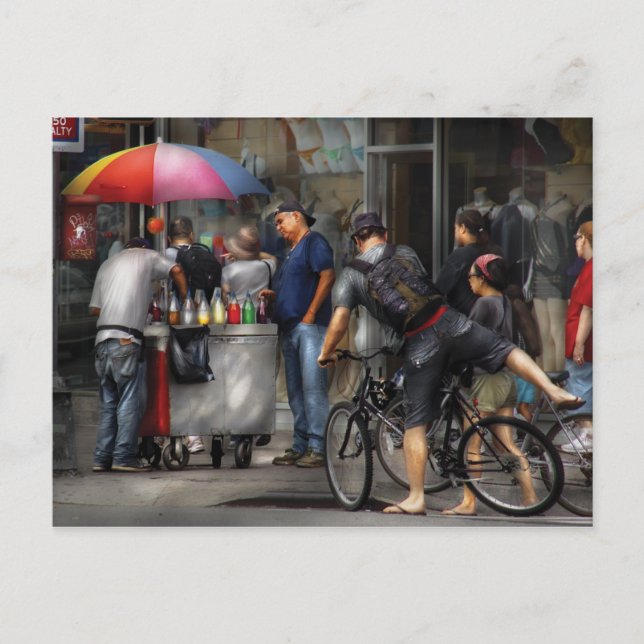 Einen Snowcone bekommen Postkarte (Vorderseite)