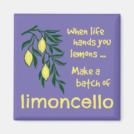 Einen Stapel Limoncello Lemon Lemon Likör erstelle Magnet