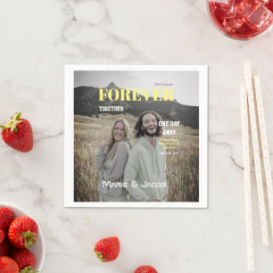 einen Tag entfernt Abendessen Paar Magazin Foto ge Serviette