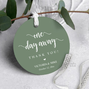 Einen Tag entfernt, Hochzeit Danke Geschenke, Gefa Geschenkanhänger