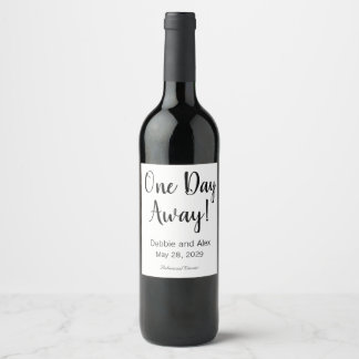 Einen Tag entfernte Probedinner-Wein Flaschenetike Weinetikett