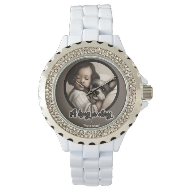 Einen Tag lang umarmen Armbanduhr (Vorderseite)