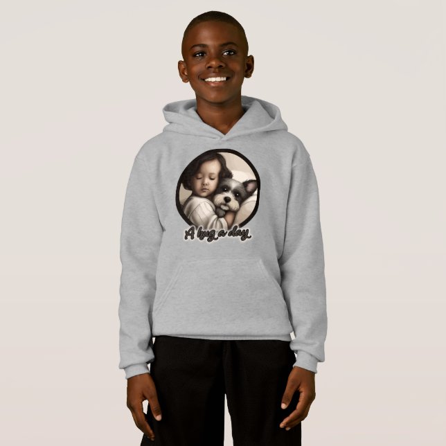 Einen Tag lang umarmen Hoodie (Vorne ganz)
