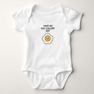 Einen Tag mit Eiergeschirr Baby Strampler