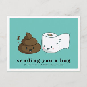 Einen Umarmung senden Kawaii Toilettenpapier & K Postkarte
