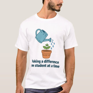 Einen Unterschied machen, ein Schüler nach dem and T-Shirt