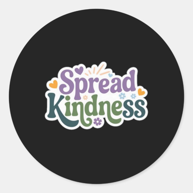 Einen Unterschied machen - Spread-Kindness-Aufkleb Runder Aufkleber (Vorderseite)