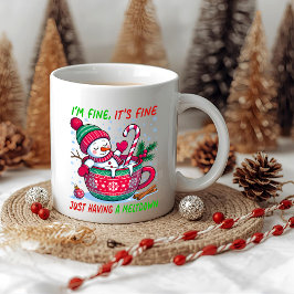 Einen Zusammenbruch haben Kaffeetasse