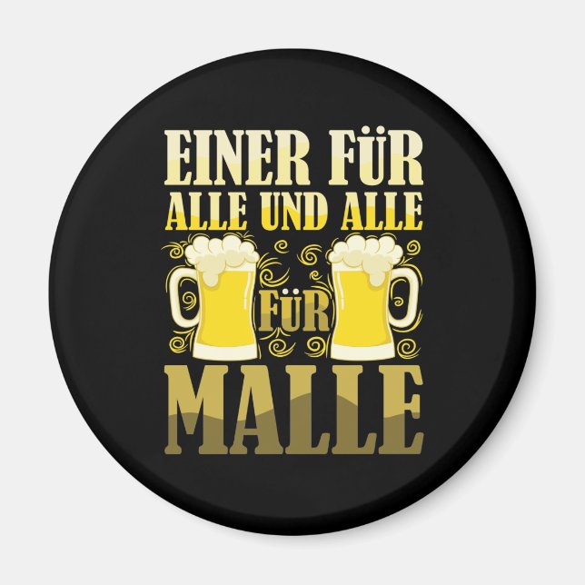 Einer für alle und alle für Malle Magnet (Vorne)