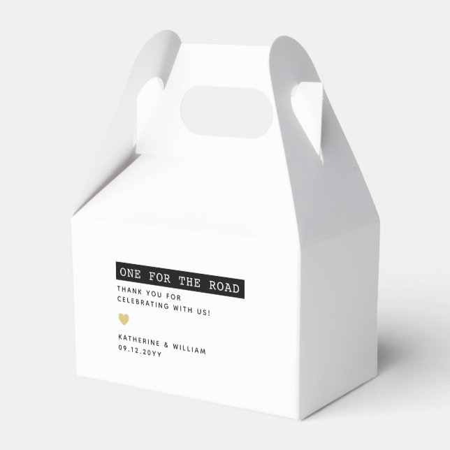 Einer für den Road Label Schriftart Danke Snack Geschenkschachtel (Rückseite)