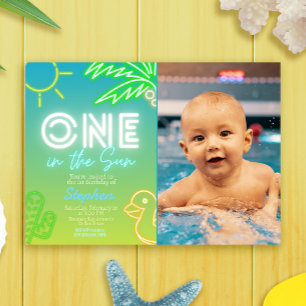 Einer in der Sonne - Poolparty Einladung